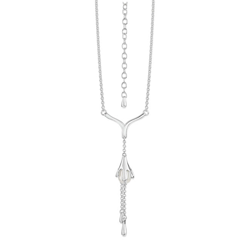 Silver Pearl Drop Pendant Qucy Jewels