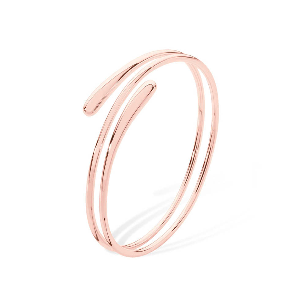 Rose Gold Coil Drop Bangle – Qucy Jewels