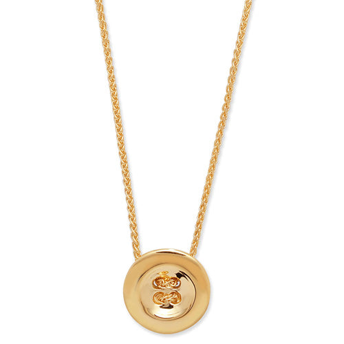 Button Pendant with 18ct Gold Vermeil